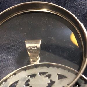 floral pendant pure sterling silver